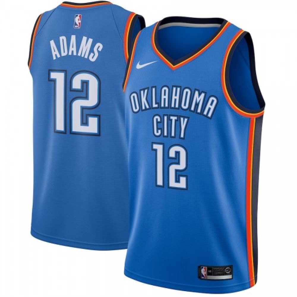 Men's Oklahoma City Thunder Steven Adams #12 Blue Swingman Jersey - Icon Edition-Pro Kit Vault | Brand New 26/27 Sports Jerseys